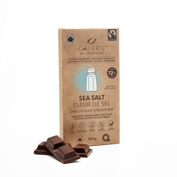 Équitable – Chocolat Noir 72% Fleur de Sel 100g image