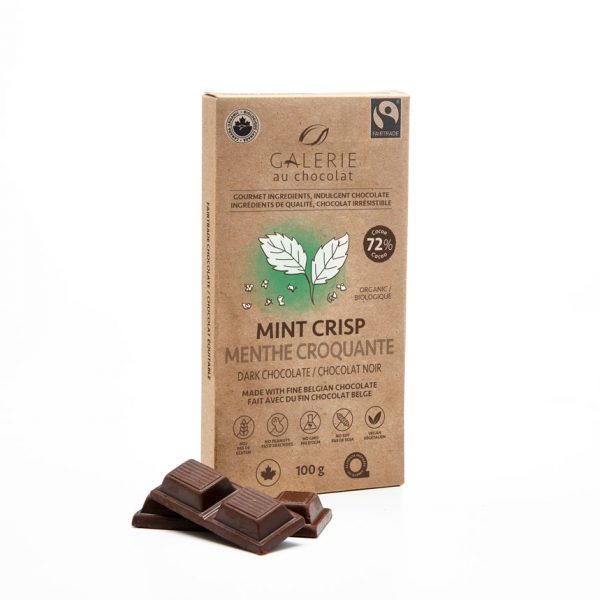 Fair Trade – Dark Chocolate 72% Crunchy Mint 100g image