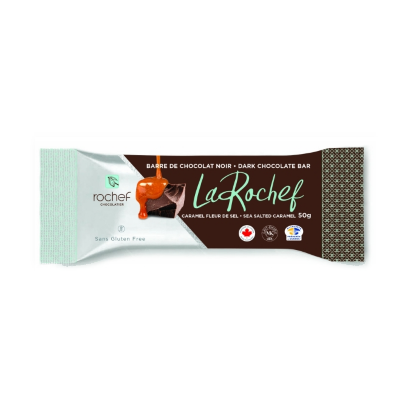 La Rochef, sweet salted caramel with dark chocolate bar 50g image