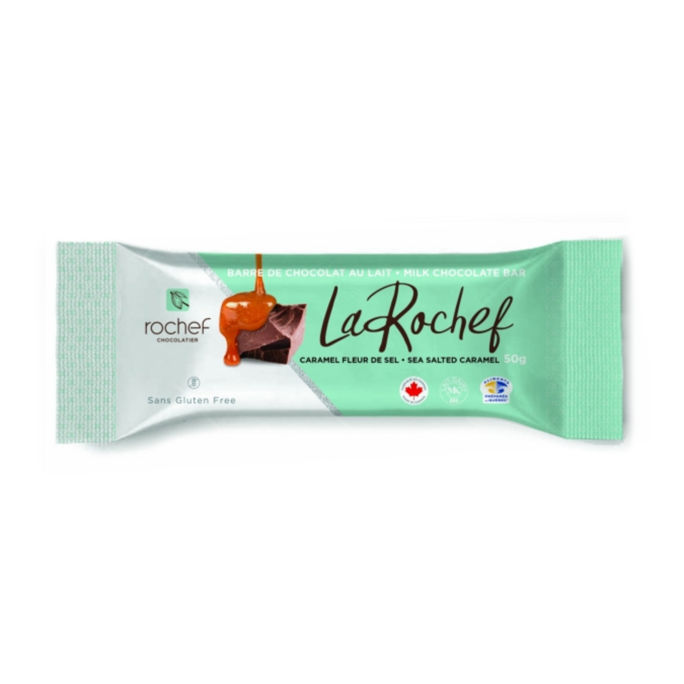 La Rochef, sweet salted caramel with milk chocolate bar 50g image